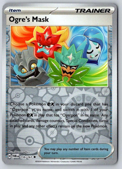 Ogre's Mask 159/167 Uncommon Twilight Masquerade Pokemon Near Mint