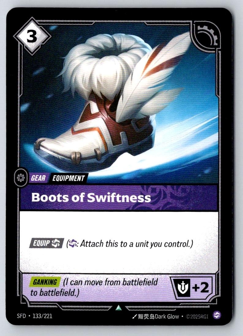Boots of Swiftness 133/221 Uncommon Spiritforged Riftbound Near Mint