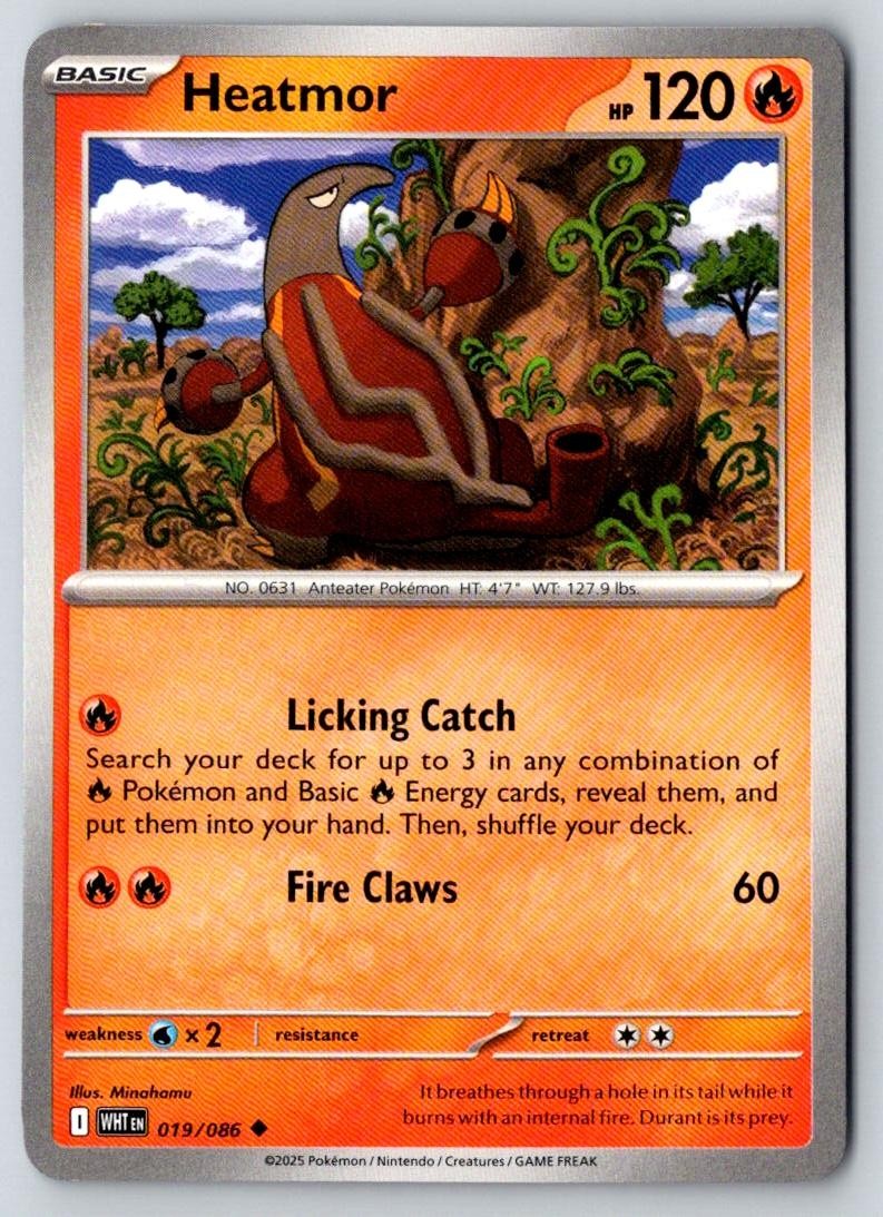 Heatmor 019/086 Uncommon White Flare Pokemon Near Mint