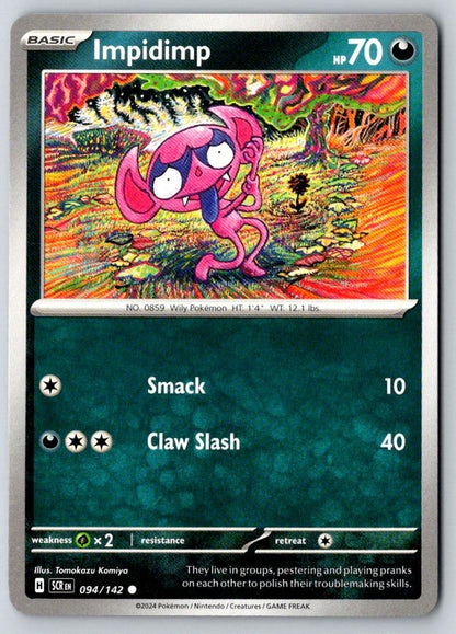 Impidimp 94/142 Common Stellar Crown Pokemon Near Mint