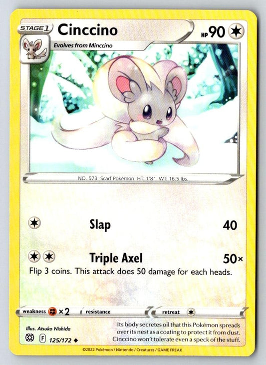 Cinccino 125/172 Uncommon Brilliant Stars Pokemon Near Mint