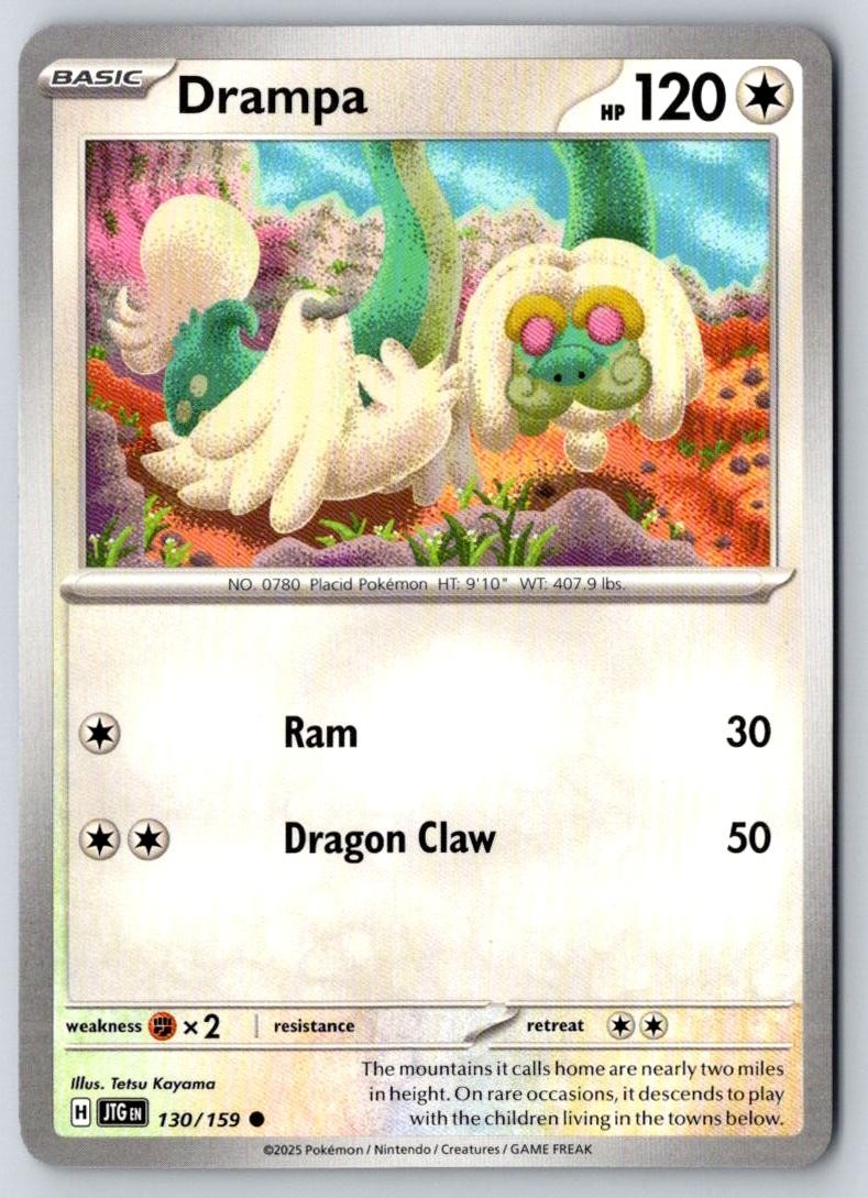 Drampa 130/159 Common Journey Together Pokemon Near Mint
