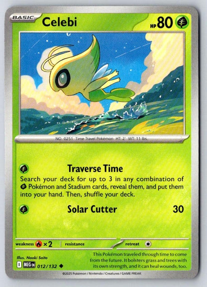 Celebi 012/132 Uncommon Mega Evolution Pokemon Near Mint