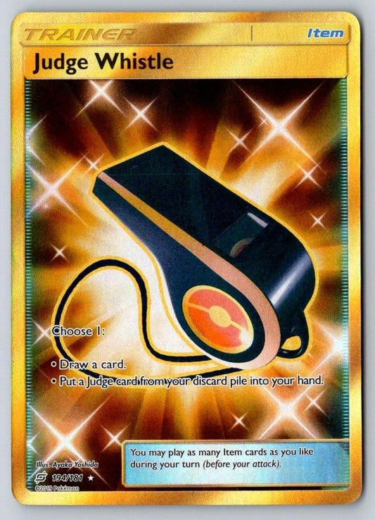 Judge Whistle 194/181 Secret Rare Team Up Pokemon Holo Near Mint