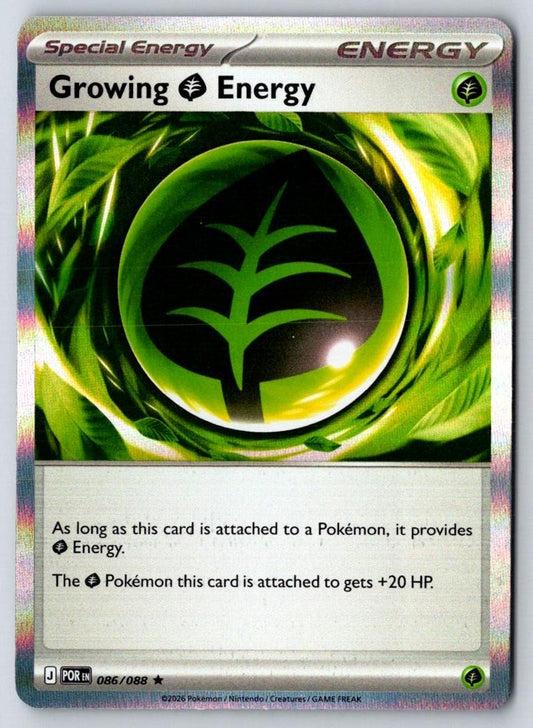 Growing Grass Energy 086/088 Rare Perfect Order Pokemon Holo Near Mint