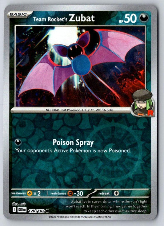 Team Rocket's Zubat 120/182 Common Destined Rivals Pokemon Near Mint