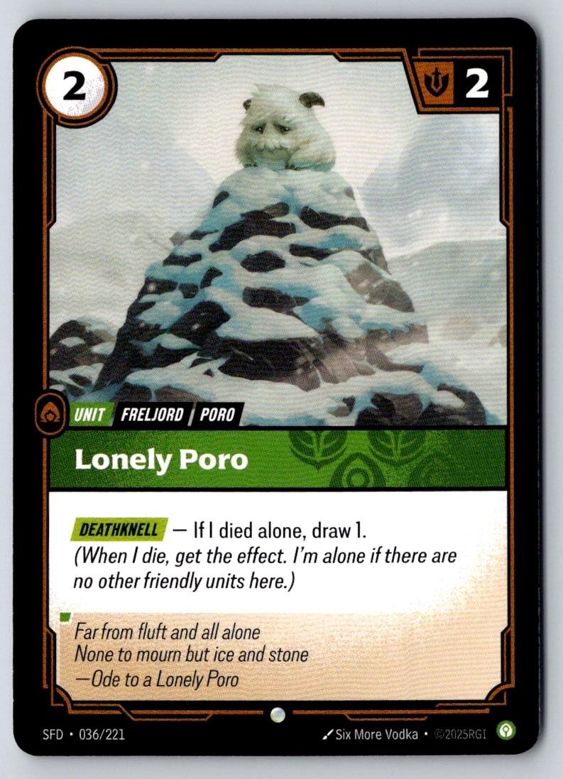 Lonely Poro 036/221 Common Spiritforged Riftbound Near Mint