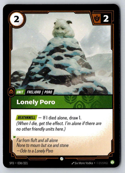 Lonely Poro 036/221 Common Spiritforged Riftbound Near Mint