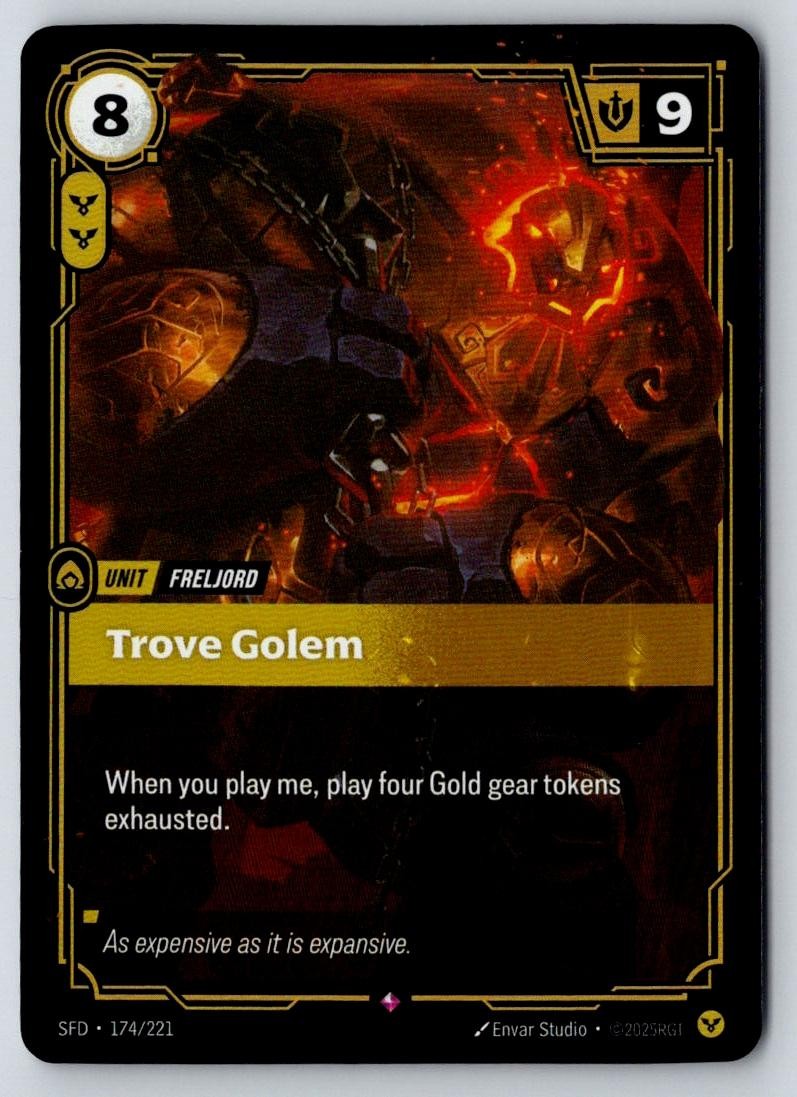 Trove Golem 174/221 Rare Spiritforged Riftbound Foil Near Mint
