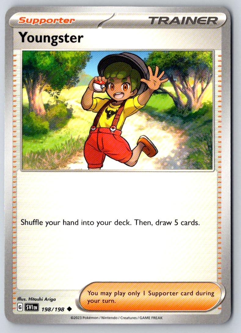 Youngster 198/198 Uncommon Scarlet & Violet Pokemon Near Mint