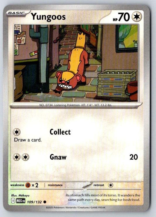Yungoos 109/132 Common Mega Evolution Pokemon Near Mint