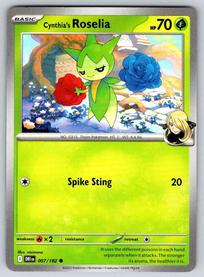 Cynthia's Roselia 007/182 Common Destined Rivals Pokemon Near Mint