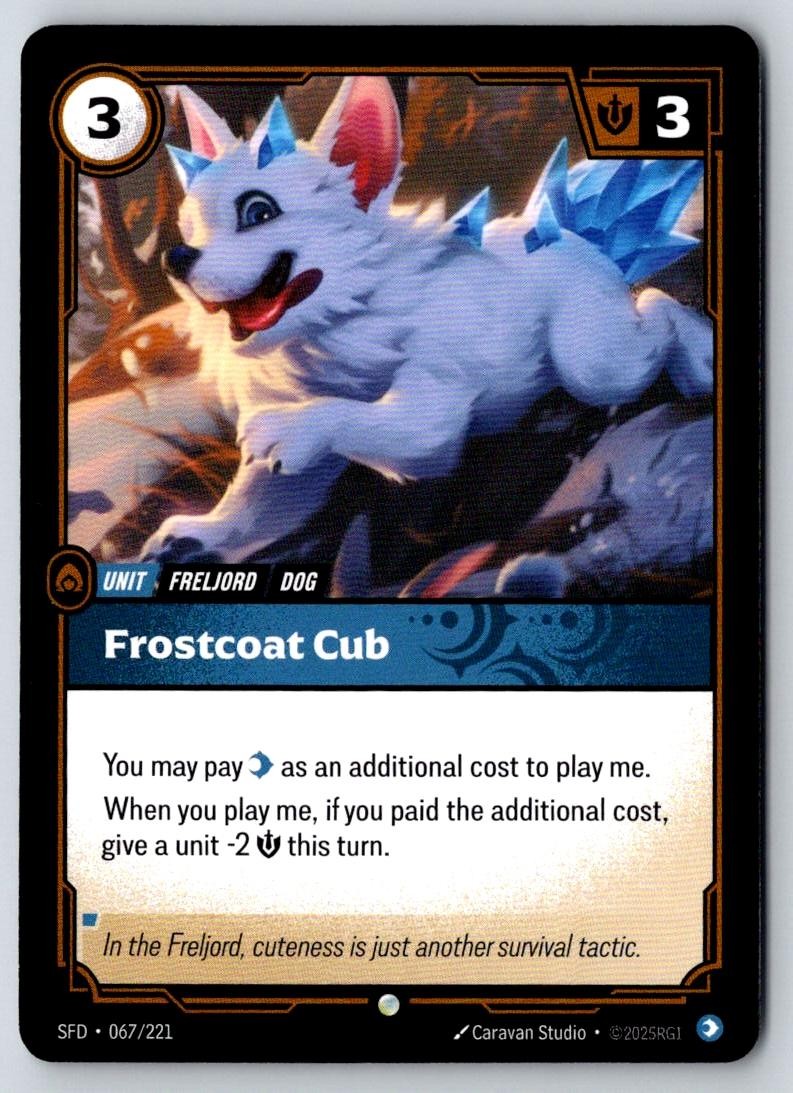 Frostcoat Cub 067/221 Common Spiritforged Riftbound Near Mint