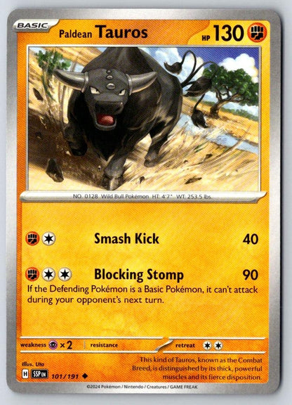 Paldean Tauros 101/191 Uncommon Surging Sparks Pokemon Near Mint