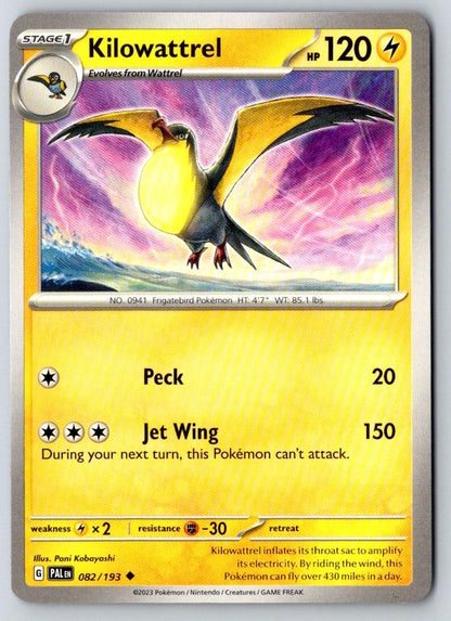 Kilowattrel 082/193 Uncommon Paldea Evolved Pokemon Near Mint