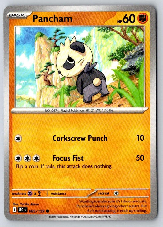 Pancham 083/159 Common Journey Together Pokemon Near Mint