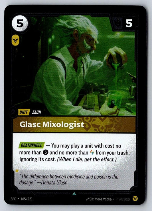 Glasc Mixologist 165/221 Uncommon Spiritforged Riftbound Near Mint