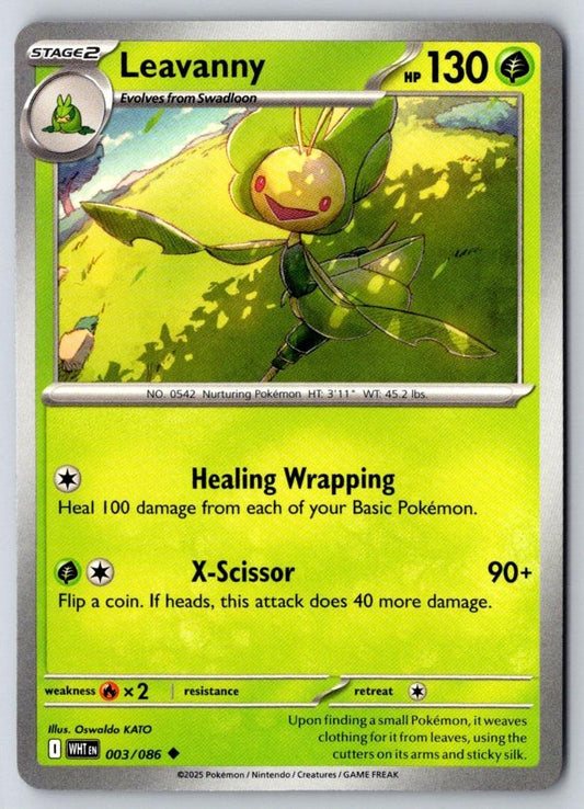 Leavanny 003/086 Uncommon White Flare Pokemon Near Mint