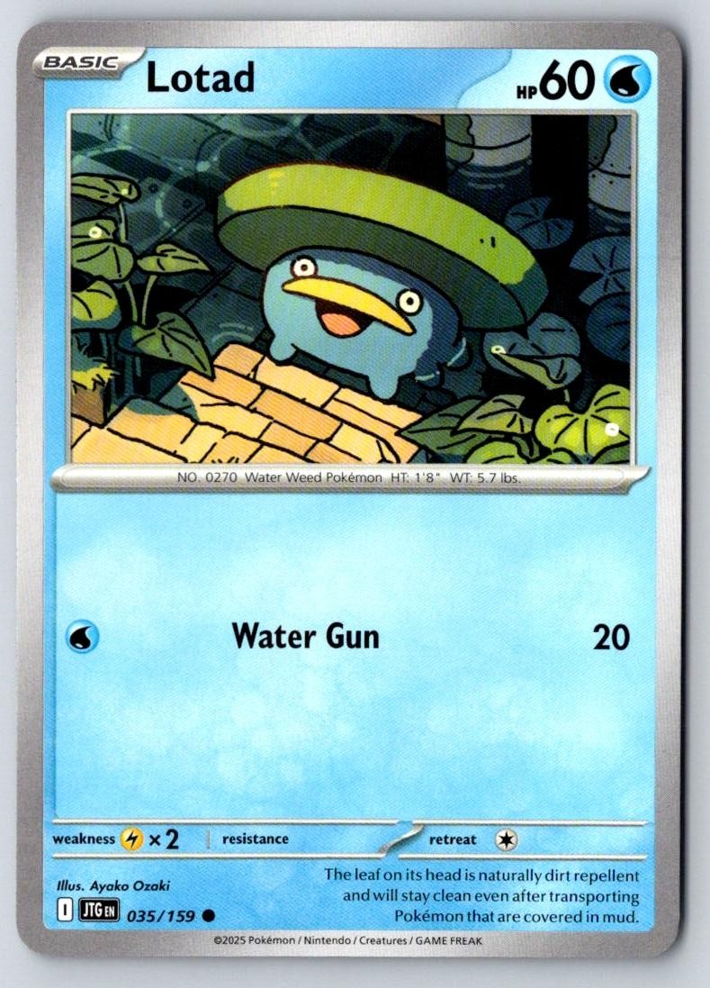 Lotad 035/159 Common Journey Together Pokemon Near Mint