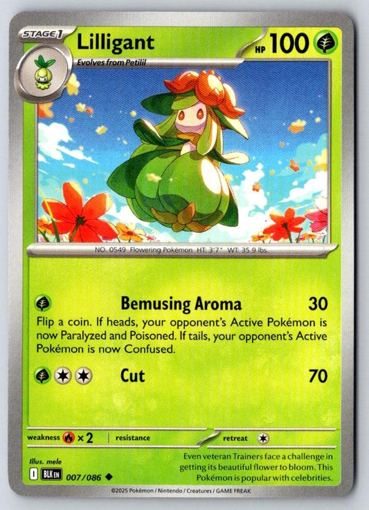 Lilligant 007/086 Uncommon Black Bolt Pokemon Near Mint