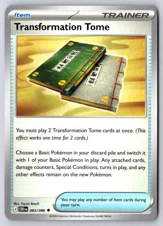 Transformation Tome 083/086 Uncommon Chaos Rising Pokemon Near Mint
