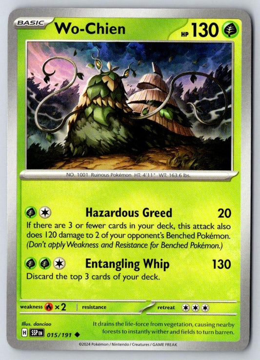 Wo-Chien 015/191 Uncommon Surging Sparks Pokemon Near Mint