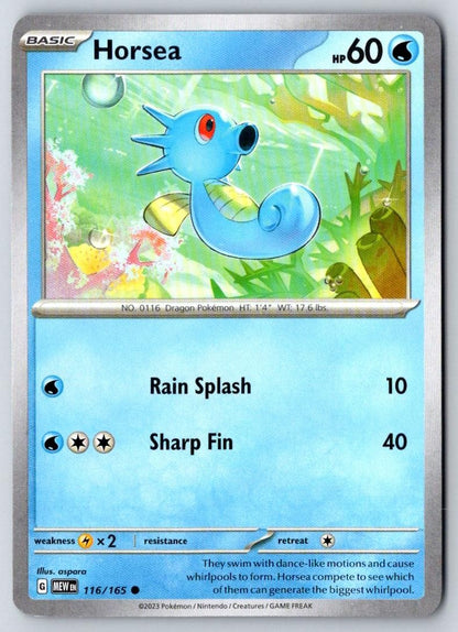 Horsea 116/165 Common 151 Pokemon Near Mint