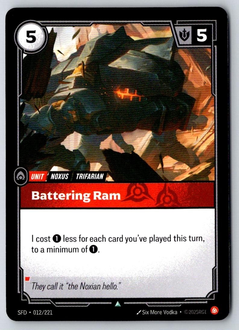 Battering Ram 012/221 Uncommon Spiritforged Riftbound Near Mint