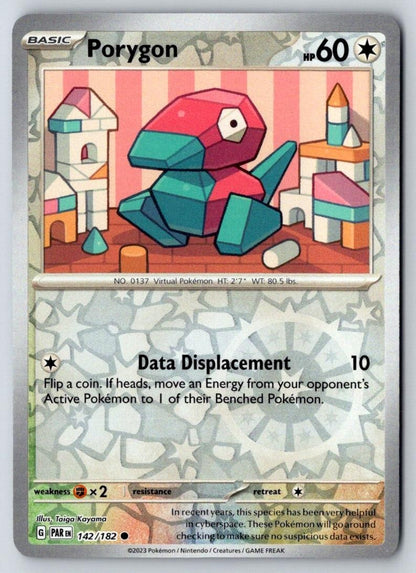 Porygon 142/182 Common Paradox Rift Pokemon Near Mint