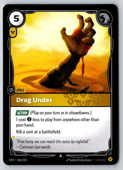 Drag Under 164/221 Uncommon Spiritforged Riftbound Near Mint