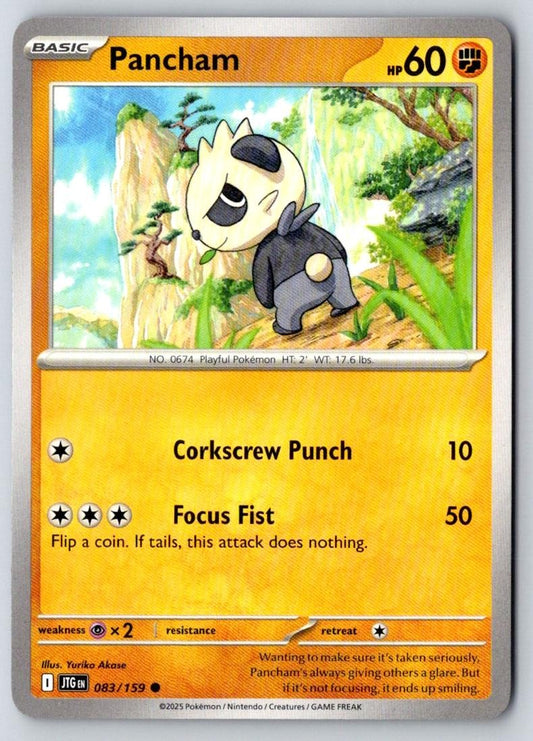 Pancham 083/159 Common Journey Together Pokemon Near Mint