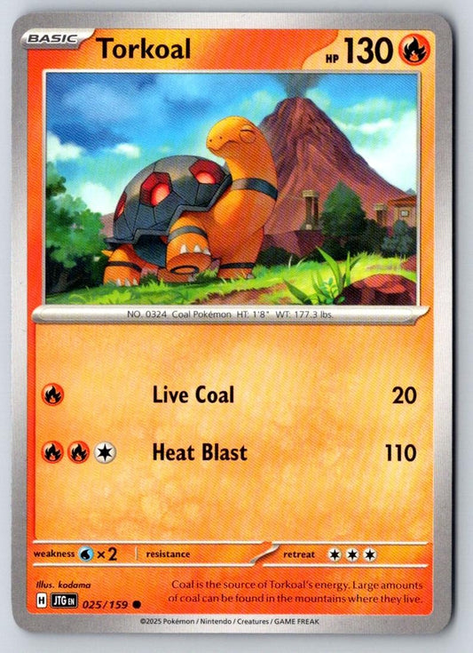 Torkoal 025/159 Common Journey Together Pokemon Near Mint
