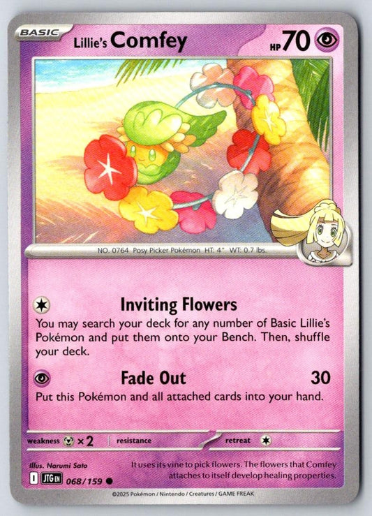 Lillie's Comfey 068/159 Common Journey Together Pokemon Near Mint