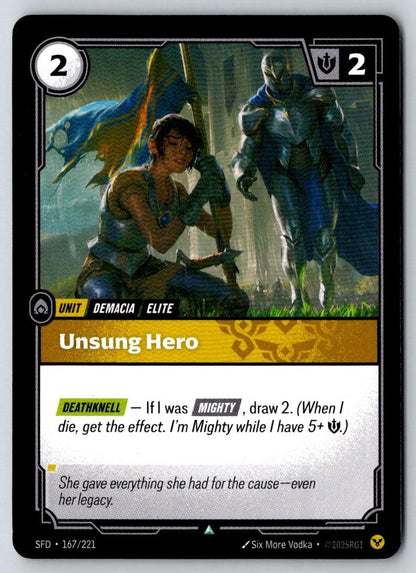 Unsung Hero 167/221 Uncommon Spiritforged Riftbound Near Mint