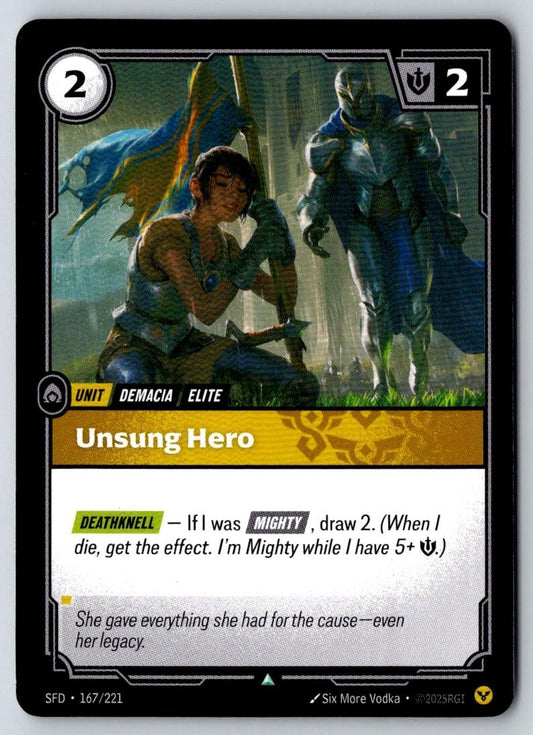 Unsung Hero 167/221 Uncommon Spiritforged Riftbound Near Mint