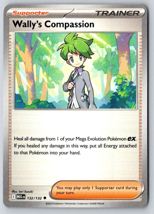 Wally's Compassion 132/132 Uncommon Mega Evolution Pokemon Near Mint