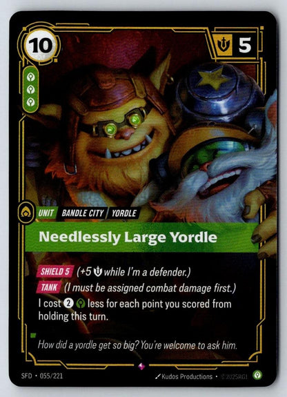Needlessly Large Yordle 055/221 Rare Spiritforged Riftbound Foil Near Mint