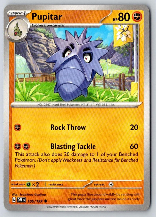 Pupitar 106/197 Uncommon Miscellaneous Cards & Products Pokemon NM