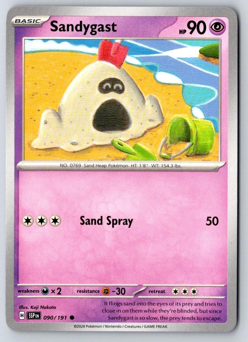 Sandygast 090/191 Common Surging Sparks Pokemon Near Mint