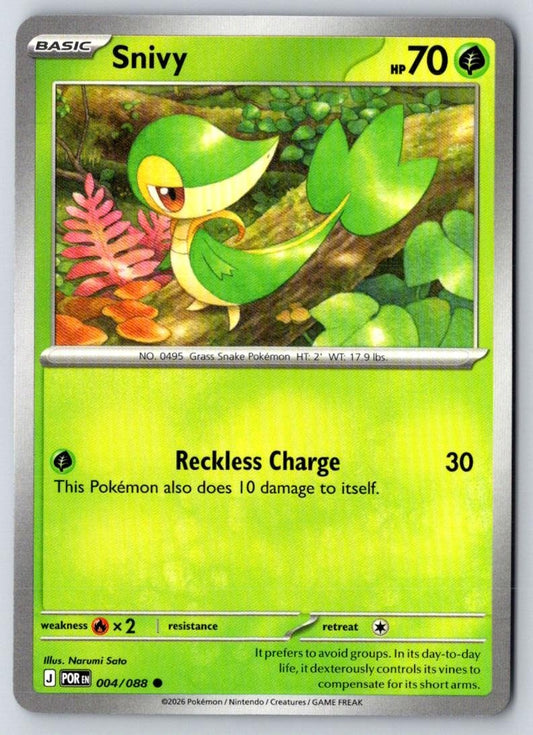 Snivy 004/088 Common Perfect Order Pokemon Near Mint