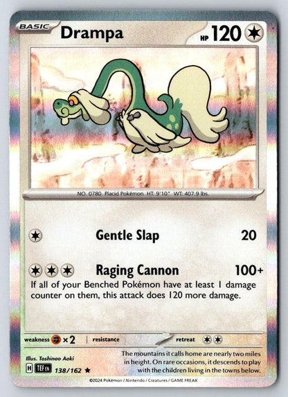 Drampa 138/162 Rare Temporal Forces Pokemon Holo Near Mint
