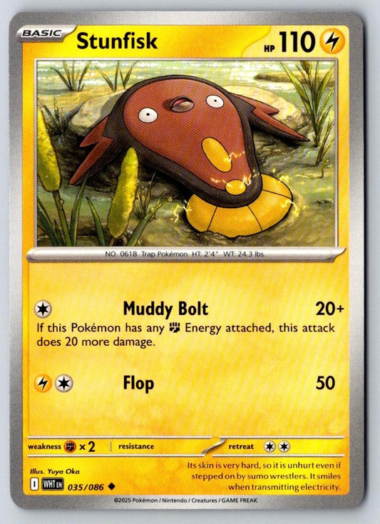 Stunfisk 035/086 Uncommon White Flare Pokemon Near Mint
