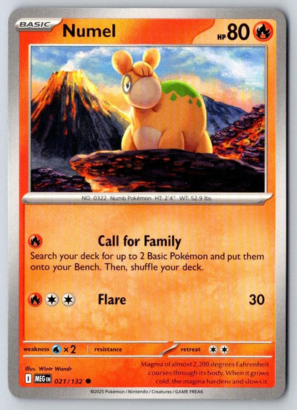 Numel 021/132 Common Mega Evolution Pokemon Near Mint
