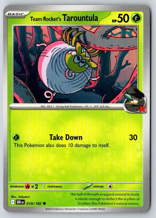 Team Rocket's Tarountula 019/182 Common Destined Rivals Pokemon Near Mint