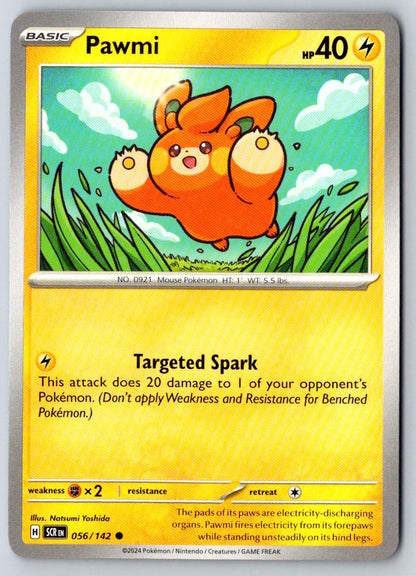 Pawmi 56/142 Common Stellar Crown Pokemon Near Mint