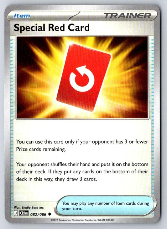 Special Red Card 082/086 Uncommon Chaos Rising Pokemon Near Mint