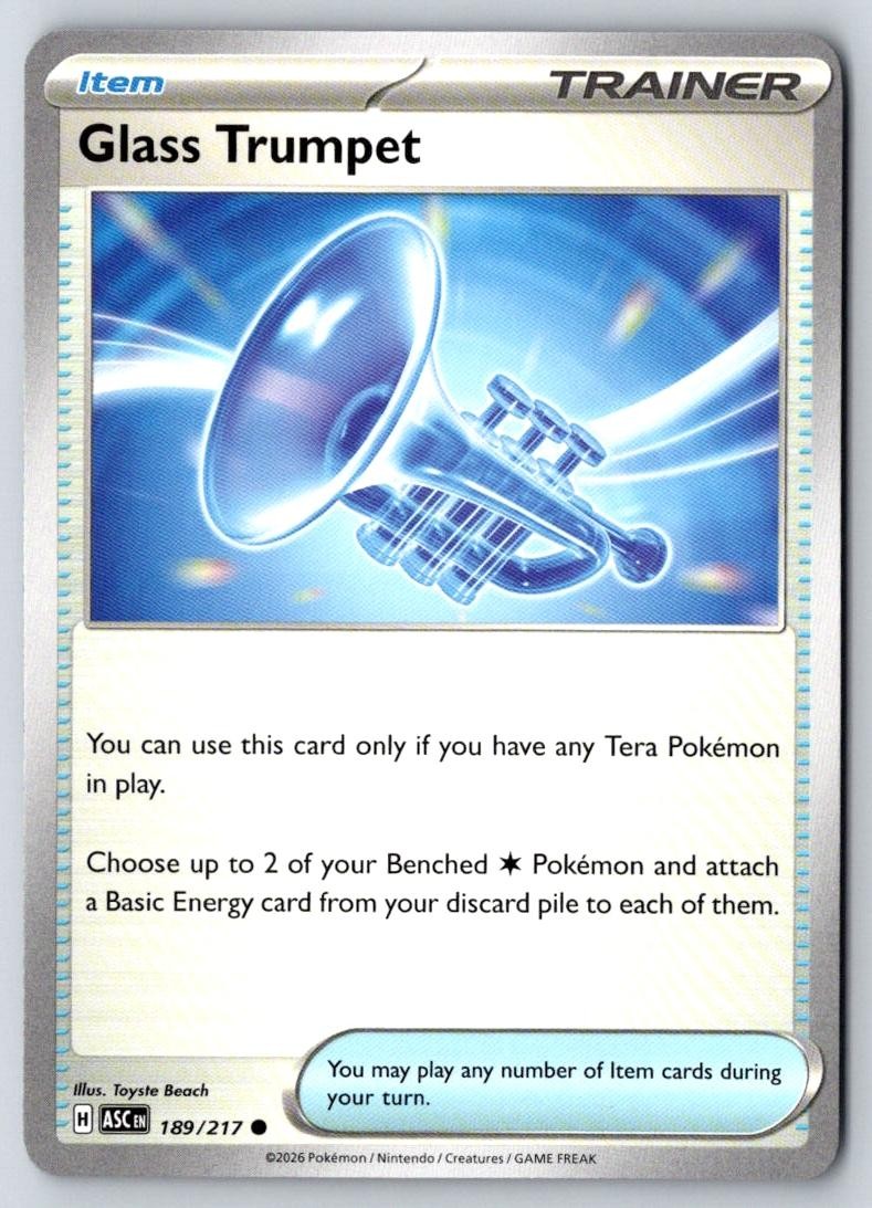 Glass Trumpet 189/217 Common Ascended Heroes Pokemon Near Mint