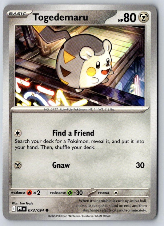 Togedemaru 073/094 Common Phantasmal Flames Pokemon Near Mint