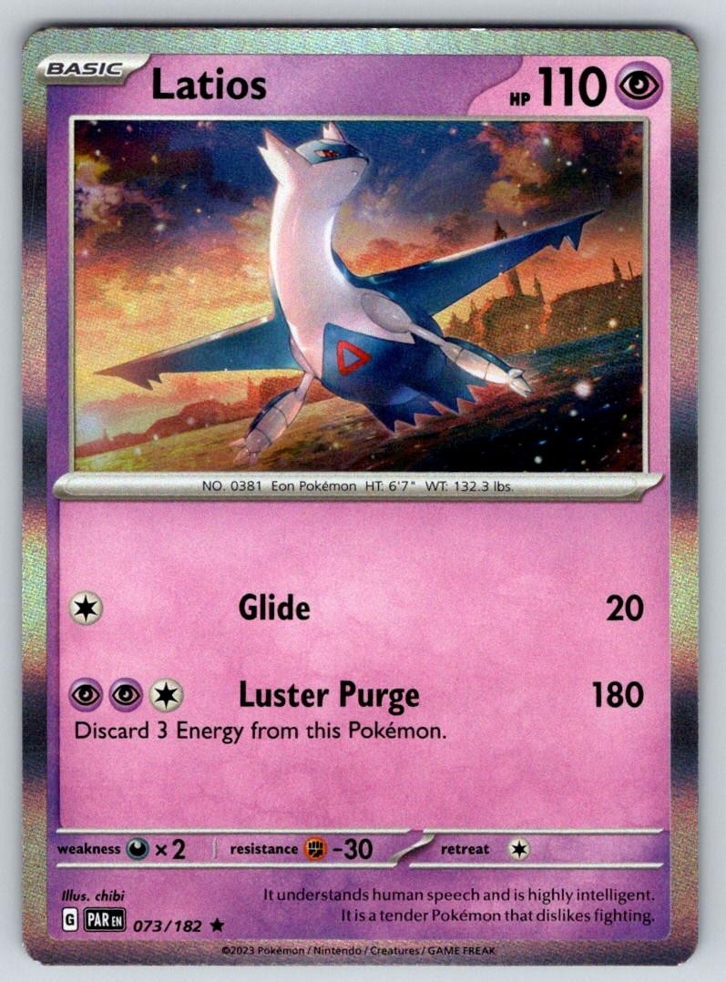 Latios 073/182 Rare Paradox Rift Pokemon Holo Near Mint