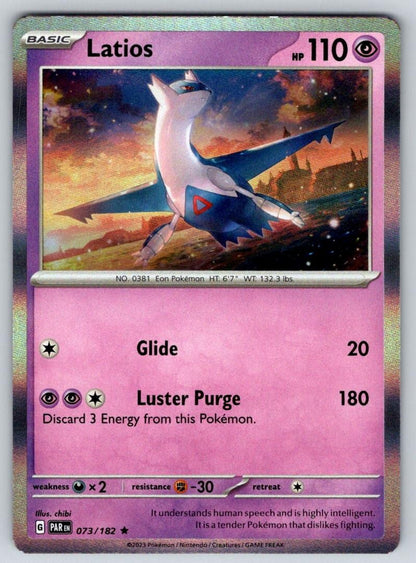 Latios 073/182 Rare Paradox Rift Pokemon Holo Near Mint